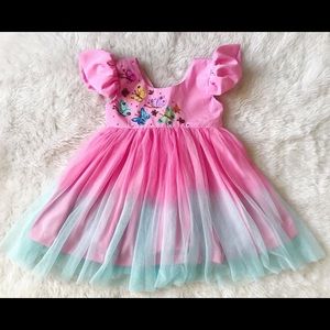 Sab & Bella custom made butterfly dress 3/4T